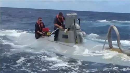 La Guardia Costera estadounidense intercepta un submarino de narcotraficantes Un sofisticado submarino transportaba más de dos toneladas de cocaína